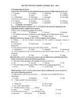 de 9 den 13 2013 2014 MÔN TIẾNG ANH