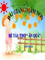 Bài giảng điện tử mầm non lớp Mầm đề tài Thơ ăn quả