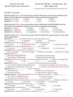 THPT DMC DE THI THU CHO HOI THAO CONG TAC ON THI THPT  2016 đề thi thử thpt môn tiếng anh