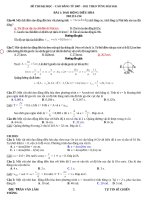 ĐỀ THI đại học môn vật lí từ 2007 đến 2016 có đáp án