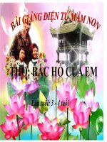 Bài giảng điện tử mầm non lớp Mầm đề tài Thơ Bác Hồ của em