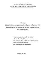 Tiểu luận giáo dục công dân: Sử dụng phương pháp dạy học bằng tình huống nhằm Giáo dục pháp luật cho học sinh qua dạy học môn Giáo dục công dân lớp 12 ở trường THPT.