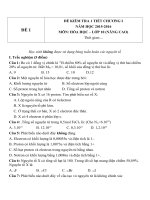Đề kiểm tra 1 tiết hóa 10 chương 1 đề 1