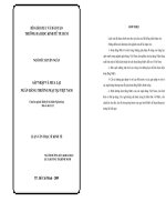 luận văn thạc sĩ Sáp nhập và mua lại Ngân hàng thương mại tại Việt Nam