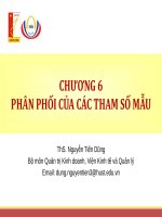 Bài giảng Thống kê ứng dụng trong kinh doanh: Chương 6 (ThS. Nguyễn Tiến Dũng)