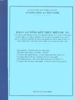 BÁO cáo TỔNG kết dự án xây DỰNG mô HÌNH vườn cây mẹ đầu DÒNG và vườn ươm NHÂN GIỐNG PHỤC vụ PHÁT TRIỂN cây ăn QUẢ tại LẠNG sơn 