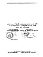 BÁO cáo dự án áp DỤNG sản XUẤT SẠCH hơn vào HOẠT ĐỘNG của NHÀ máy CHẾ BIẾN THUỶ sản TIẾN đạt 