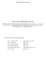 Báo cáo tổng kết đề tài nghiên cứu tìm giải pháp tôm mẹ thành thục và nâng cao năng suất sinh học trong các trại sản xuất tôm giống ở các tỉnh phía bắc 