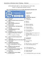 ĐỀ THI HẾT MÔN ĐIỀU DƯỠNG CHÍNH QUY