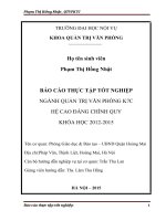 Báo cáo thực tập tốt nghiệp quản trị văn phòng tại phòng giáo dục và đào tạo quận hoàng mai