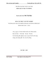 Báo cáo thực tập tốt nghiệp quản trị văn phòng tại UỶ BAN NHÂN dân xã VĨNH CHÂN