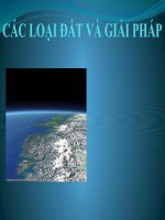 Thuyết trình về môi trường  cac loai dat va giai phap