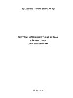 QUY TRÌNH KIỂM ĐỊNH KỸ THUẬT AN TOÀN CẦN TRỤC THÁP