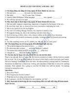 BỘ ĐỀ ANH ÔN THI VAO 10 CHUYÊN