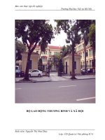 Báo cáo thực tập tốt nghiệp quản trị văn phòng tại BỘ LAO ĐỘNG THƯƠNG BINH và xã hội