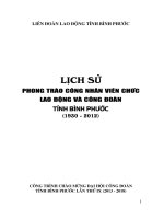 LỊCH SỬ PHONG TRÀO CÔNG NHÂN VIÊN CHỨC LAO ĐỘNG VÀ CÔNG ĐOÀNTỈNH BÌNH PHƯỚC(1930 - 2012)
