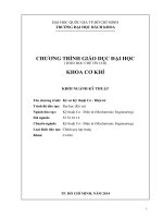 CHƯƠNG TRÌNH ĐÀO TẠO NGÀNH KĨ THUẬT CƠ ĐIỆN TỬ