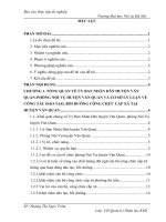 Báo cáo thực tập tốt nghiệp quản trị nhân lực: Thực trạng và giải pháp nâng cao chất lượng đội ngũ công chức cấp xã thông qua hoạt động đào tạo, bồi dưỡng tại huyện văn quan, tỉnh lạng sơn