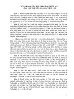 câu hỏi thi viết công chức ngành thủy lợi 2013 