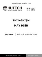 GIÁO TRÌNH THÍ NGHIỆM MÁY ĐIỆN