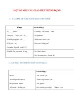 19  một số mẫu câu GIAO TIẾP THÔNG DỤNG 