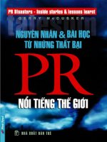 Nguyên Nhân  Bài Học Từ Những Thất Bại PR Nổi Tiếng Thế Giới