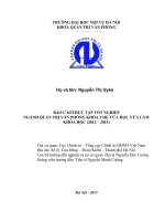 Báo cáo thực tập tốt nghiệp quản trị văn phòng tại Cục chính trị – tổng cục chính trị QĐND việt nam