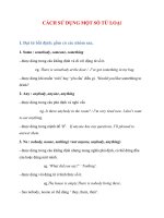 17  CÁCH DÙNG một số từ LOẠI 