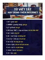 Những từ tiếng anh viết tắt thường dùng trên Internet
