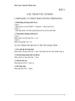 Giáo trình excel Cơ bản