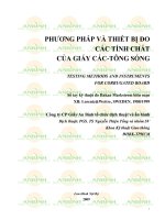 PHƯƠNG PHÁP VÀ THIẾT BỊ ĐO CÁC TÍNH CHẤT CỦA GIẤY CÁC-TÔNG SÓNG
