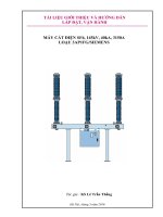 Hướng dẫn vận hành và thao tác MÁY CẮT ĐIỆN KHÍ SF6 loại 3AP1PG  SIEMENS