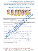 Tư duy giải phương trình, bất phương trình