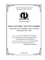 Báo cáo thực tập tốt nghiệp ngành thư ký tại CÔNG TY TNHH GIẤY TIẾN THÀNH