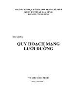 QUY HOẠCH MẠNG LƯỚI ĐƯỜNG
