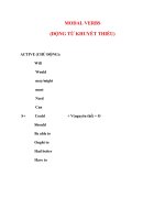 10  ĐỘNG từ KHUYẾT THIẾU 