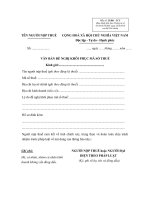 Văn bản đề nghị khôi phục mã số thuế mẫu số 25/ĐK - TCT