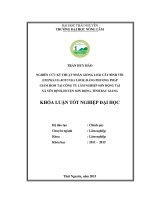 Nghiên cứu kỹ thuật nhân giống loài cây bình vôi (stephania rotunda lour) bằng phương pháp giâm hom tại công ty lâm nghiệp sơn động tại xã yên định, huyện sơn động, tỉnh bắc giang 