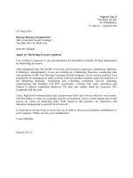 Mẫu đơn xin việc bằng tiếng anh dành cho nhân viên Marketing