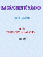 Bài giảng điện tử mầm non lớp Mầm đề tài Truyện Chiếc ấm sành nở hoa