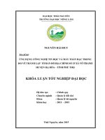 Ứng dụng công nghệ tin học và máy toàn đạc trong đo vẽ thành lập tờ bản đồ địa chính số 33 xã vô tranh   huyện hạ hòa – tỉnh phú thọ 