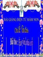 Bài giảng điện tử mầm non lớp Mầm đề tài Thơ Em yêu nhà em