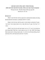 20 đề THI TUYỂN CÔNG CHỨC  năm 2016 môn THI VIẾT NGÀNH CÔNG tác mặt TRẬN tổ QUỐC 