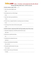 Bài tập tiếng Anh lớp 9 Unit 1: A Visit From A Pen Pal