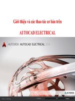 các thao tác đơn giản và thiết kế 1 bản vẽ Autocad electrical