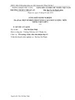 SÁNG KIẾN KINH NGHIỆM HAY: Một số biện pháp nâng cao chất lượng môn Tiếng Việt lớp 1