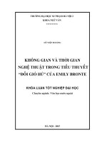 Không gian và thời gian trong tiểu thuyết đồi gió hú của emily bronte 