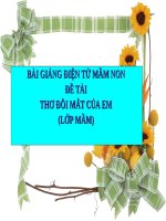 Bài giảng điện tử mầm non lớp Mầm đề tài Thơ Đôi mắt của em