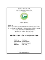 Đánh giá công tác bồi thường, giải phóng mặt bằng dự án xây dựng nhà máy chế biến nông sản xuất khẩu g o c 3 tại cụm công nghiệp lâm thao   huyện lâm thao   tỉnh phú thọ 