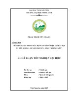 Ứng dụng GIS trong xây dựng cơ sở dữ liệu giá đất tại xã tân hương   huyện phổ yên   tỉnh thái nguyên 